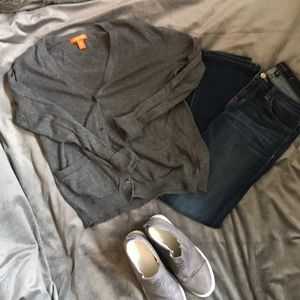 JOE FRESH Gray Cardigan sz L